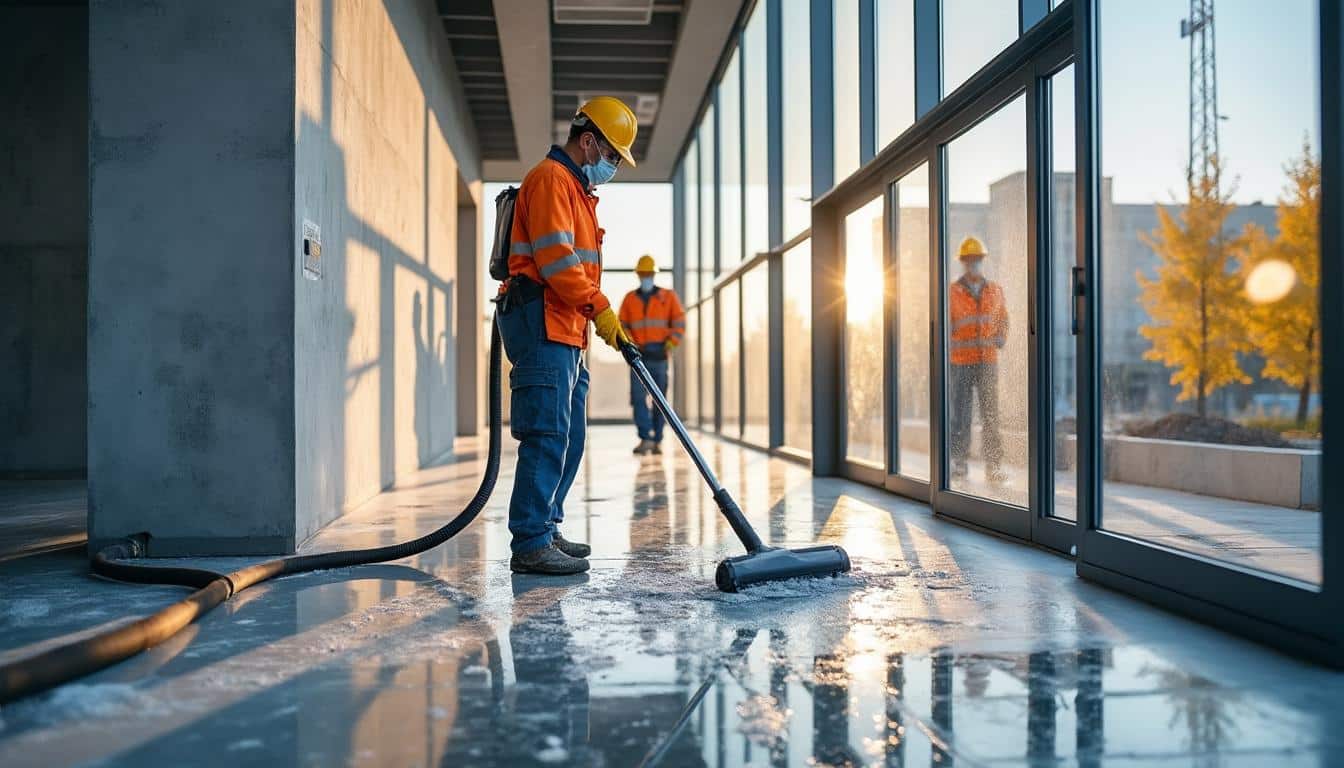 Illustration: Pourquoi faire appel à une société experte du nettoyage après chantier ?